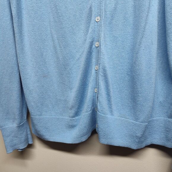 Old Navy Knit Cardigan Sweater Women Size XL Baby Blue Front Button Fall Casual - Picture 4 of 7